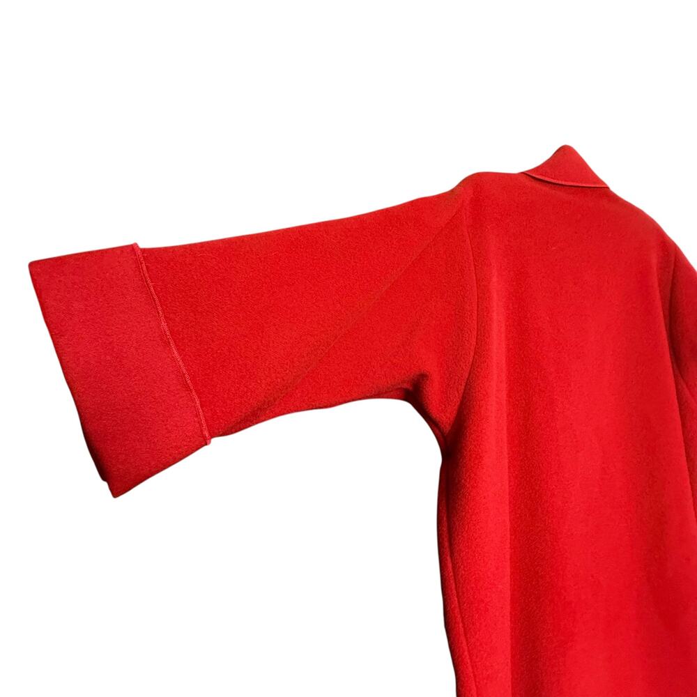 Merle Chicago Vintage 100% Wool Red Wrap Coat XL Women Draped Waterfall Collar - Picture 10 of 14